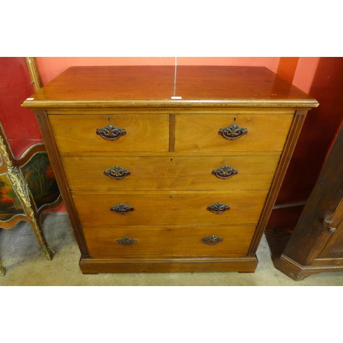 73 - An Edward VII Thomas Edward & Sons mahogany chest of drawers