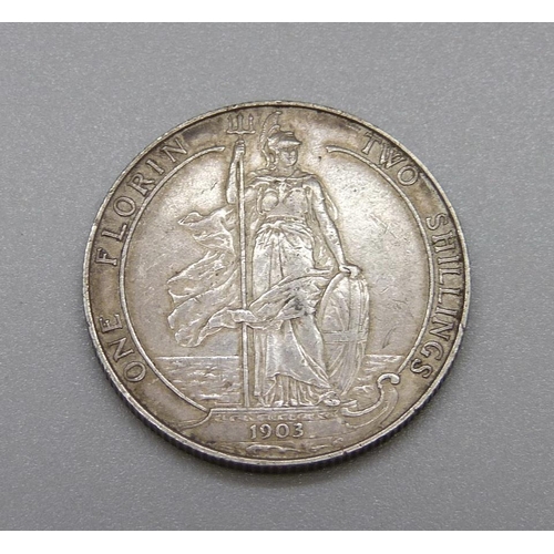 1026 - An Edward VII 1903 Britannia florin