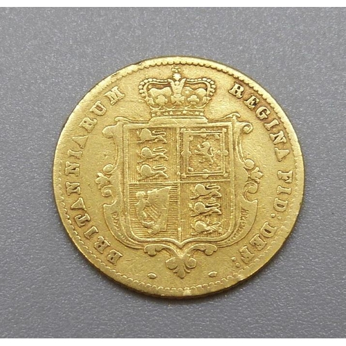 1027 - A Victorian Shield Back 1859 half sovereign