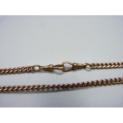 1092 - A 9ct gold Albert watch chain, each link marked, 26g, 39cm