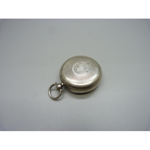 1171 - A silver lever pocket watch, Watts, Nottingham