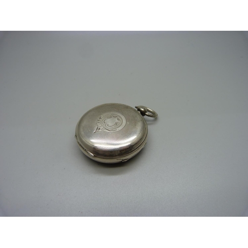 1171 - A silver lever pocket watch, Watts, Nottingham