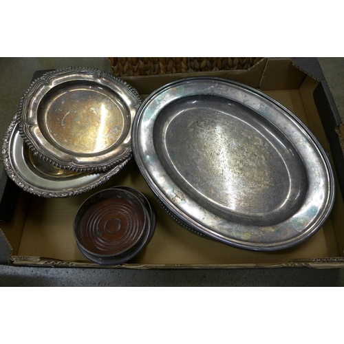 1181 - A collection of plated ware including trays and flatware **PLEASE NOTE THIS LOT IS NOT ELIGIBLE FOR ... 