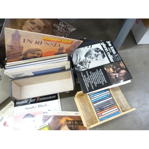 1218 - Four vintage record cases (two LPs, two singles), some LPs and some CDs **PLEASE NOTE THIS LOT IS NO... 