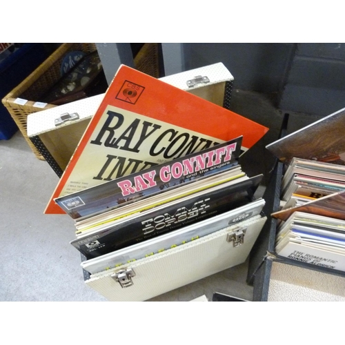 1218 - Four vintage record cases (two LPs, two singles), some LPs and some CDs **PLEASE NOTE THIS LOT IS NO... 