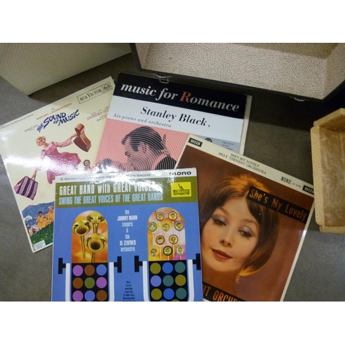 1218 - Four vintage record cases (two LPs, two singles), some LPs and some CDs **PLEASE NOTE THIS LOT IS NO... 