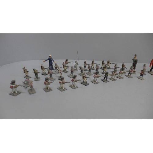 641 - Model soldiers including Britains, and a collection of coins