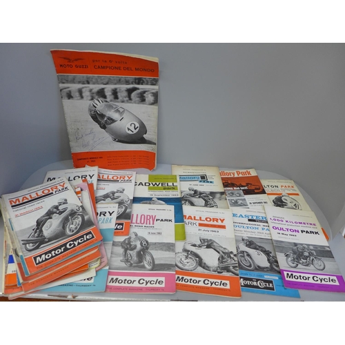 663 - Motorcycle magazines, racing programmes etc.