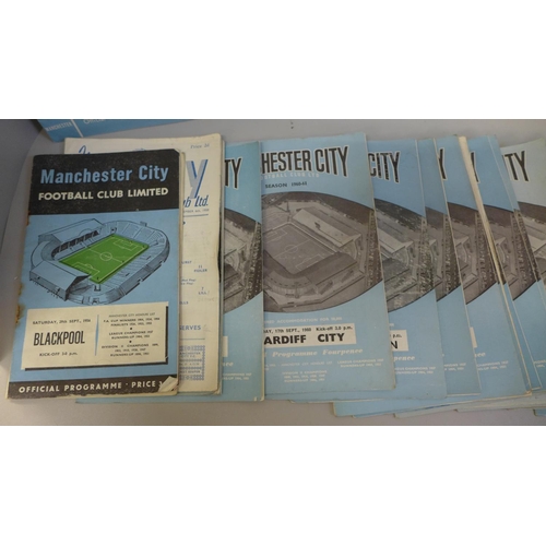 701 - Manchester City Football programmes 1956-69, (86)