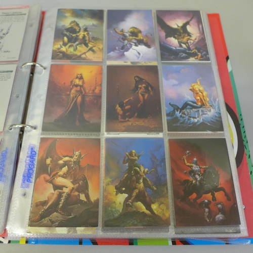 714 - Modern glamour trade cards in sleeves and folder, over 450 cards issued between 1991 and 1993