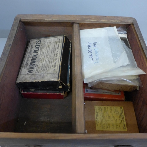 727 - Approximately seventy glass plate negatives, early 1900-1930