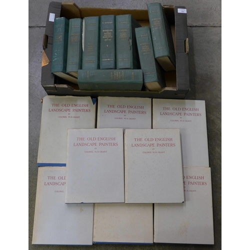 731 - Colonel MH Grant, Old English Painters, eight volumes with dust covers, 1958, and Benezit, Dictionna... 