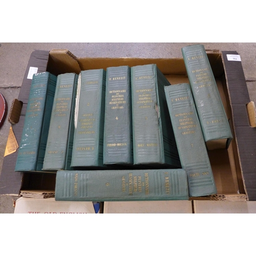 731 - Colonel MH Grant, Old English Painters, eight volumes with dust covers, 1958, and Benezit, Dictionna... 