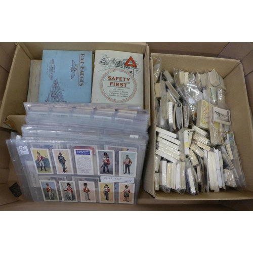 745 - A large quantity of cigarette card sets/part sets from 1930's onwards in seventeen original albums, ... 