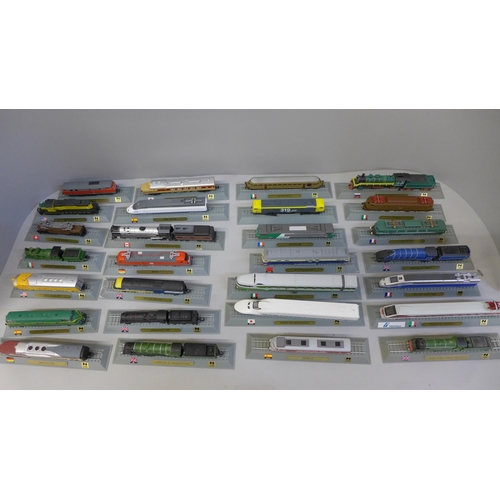 765 - A collection of thirty-four N gauge model railway locomotives for display