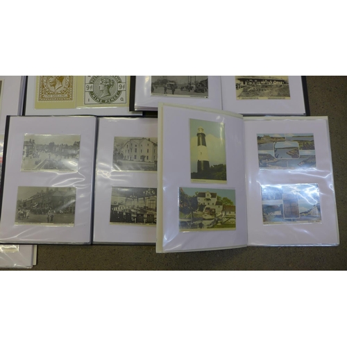 773 - A collection of approximately 300 unused postcards covering many themes, topographical black and whi... 