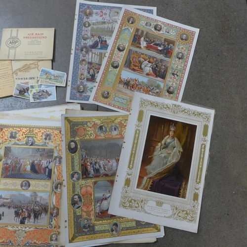 805 - Ephemera including pre war, cigarette cards, photographs, etc.