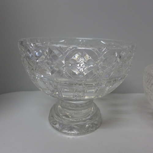 817 - A Stuart cut crystal bowl, and another glass bowl