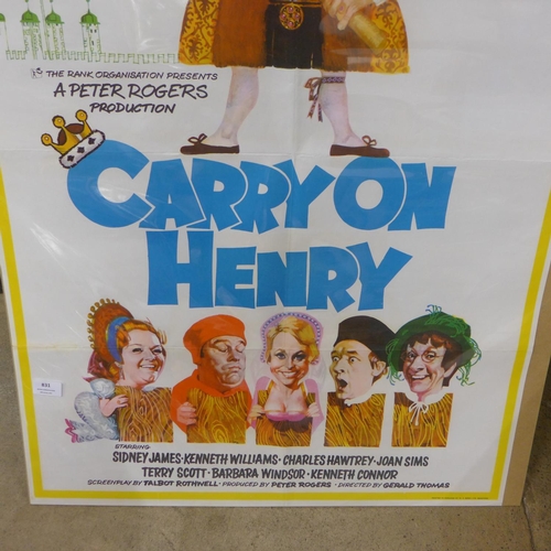 831 - 'Carry on Henry' film poster