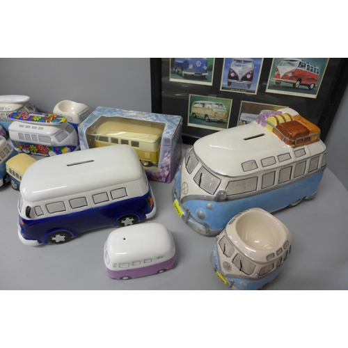 839 - A collection of VW Campervan items