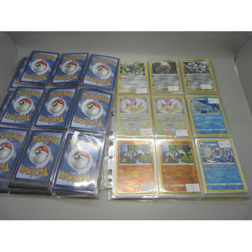 848 - 117 Pokemon Holo/Reverse Holo cards from multiple sets including Shining Fates, Darkness Ablaze, Viv... 