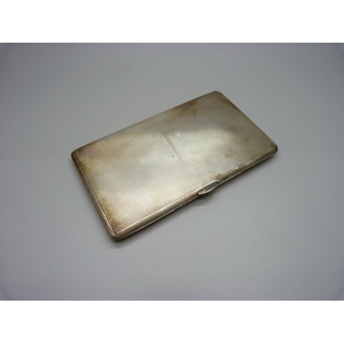 880 - A silver cigarette case, 185g