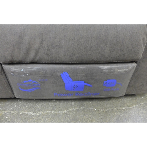 1421 - Kuka Fabric 3 Seater Power Recliner sofa, Original RRP - £999.99 +VAT (4158-12) *This lot is subject... 