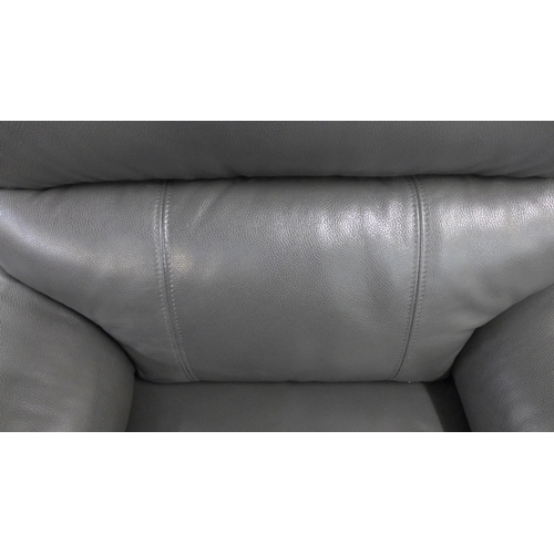 1437 - Grace Grey Leather 1 Seat power recliner armchair, Original RRP - £574.99 +VAT (4158-5) *This lot is... 