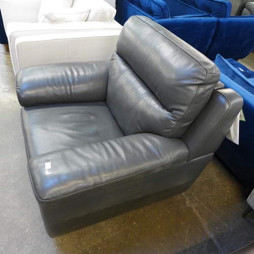 1438 - Grace Grey Leather 1 Seatpower Recliner armchair, Original RRP - £574.99 + VAT (4157-21) *This lot i... 