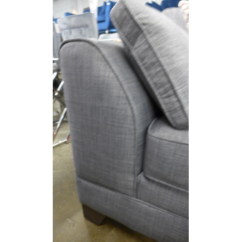 1412 - A grey upholstered two seater sofa and armchair