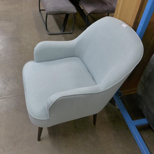 1503 - A sea foam green fabric side chair