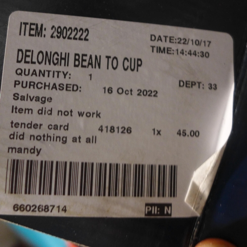 3002 - Delonghi Bean To Cup magnifica evo coffee machine - ECAM290.22.B, Original RRP £284.99 + vat     (27... 