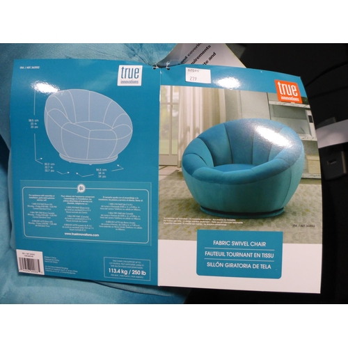 3042 - Fabric Swivel Chair Blue, Original RRP £166.66 +vat    (279-397)   * This lot is subject to vat