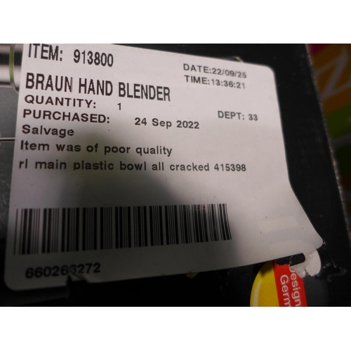 3046 - Braun Hand Blender - MQ9138XI     (279-53)   * This lot is subject to vat