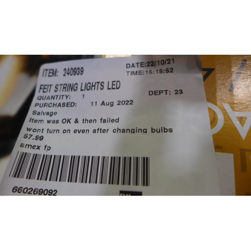 3060 - Feit String Lights Led 48ft    (279-160)   * This lot is subject to vat