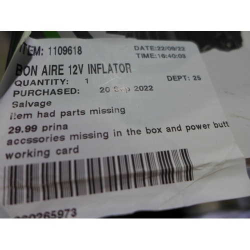 3066 - Bon Aire 12V Inflator   - TC12CUK   (279-185)   * This lot is subject to vat