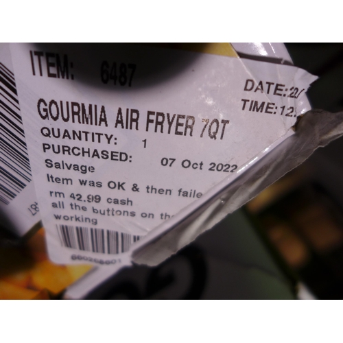 3078 - Gourmia Air Fryer 7Qt     (279-150)   * This lot is subject to vat