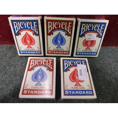 3094 - 5 Packs Of Playing Cards (279-232)   * This lot is subject to vat