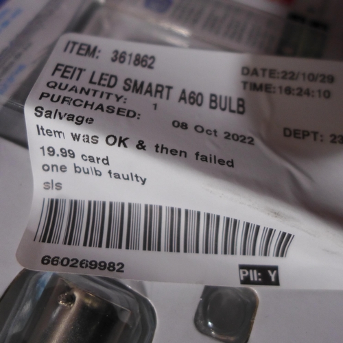 3096 - Feit LED Smart A60 Bulb Pack (279-318)   * This lot is subject to vat