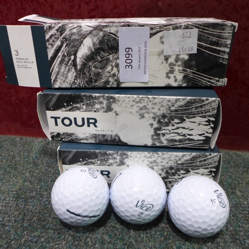 3099 - 3 packs of Vice Tour Golf Balls      (279-323)   * This lot is subject to vat