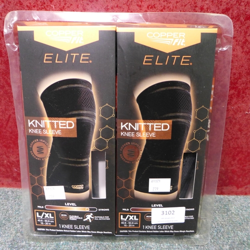 3102 - 2 Copperfit Knee Supports - Elite   (279-279,280)   * This lot is subject to vat