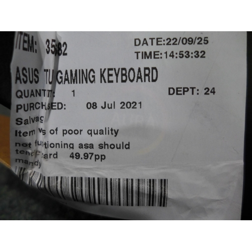 3113 - Asus Tuf Gaming Keyboard - K3 90MP01Q0-BKEA00  (279-40)   * This lot is subject to vat