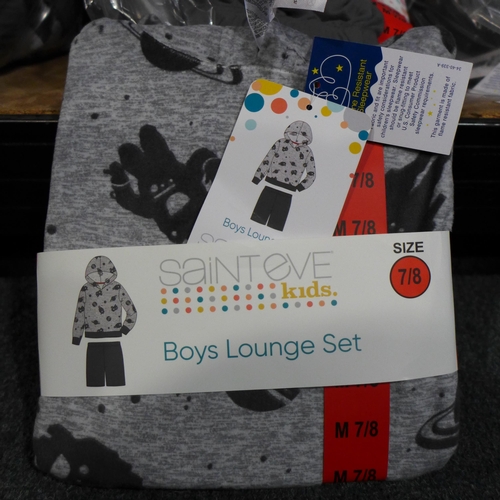 3128 - Bag of boys Saint Eve 2-piece lounge sets, grey, sizes mainly medium, approx. 15 sets * this lot is ... 