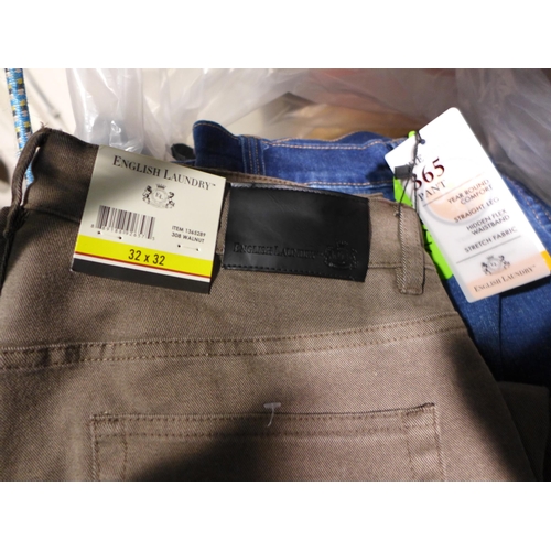 3167 - Bag of men's casual trousers,  mixed sizes/styles/brands * this lot is subject to VAT