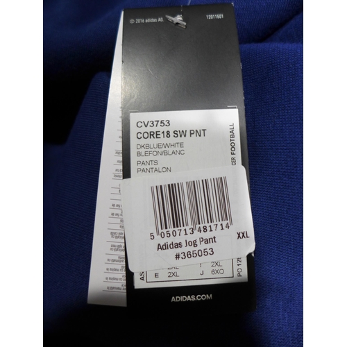 3180 - 7 Pairs of men's XXL blue Adidas joggers * this lot is subject to VAT