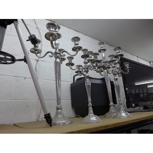 2179A - Set of 4 table candelabras in two pairs: one pair 24