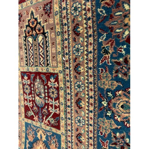 1468A - A duck egg blue fine woven rug with Persian panel design