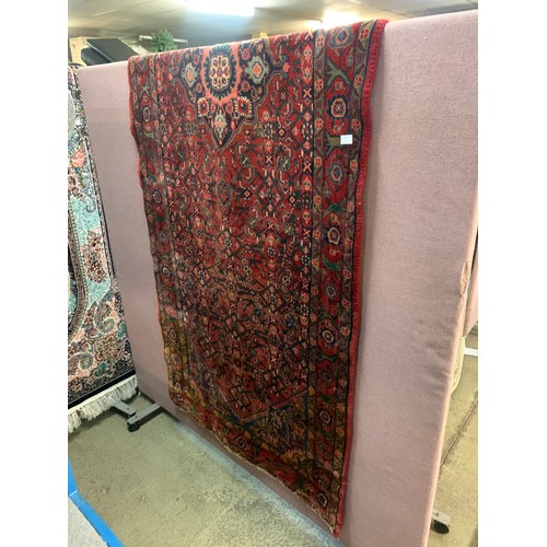 1537 - A washed red ground Persian full pile Hamadan runner 325cm x 109cm