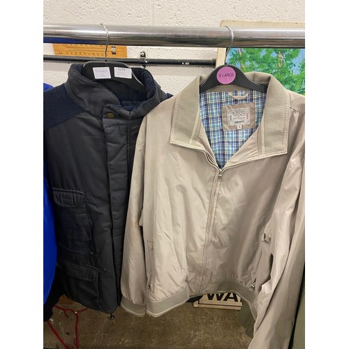 2996 - Men's outdoor gilet and M&S coat, both XL