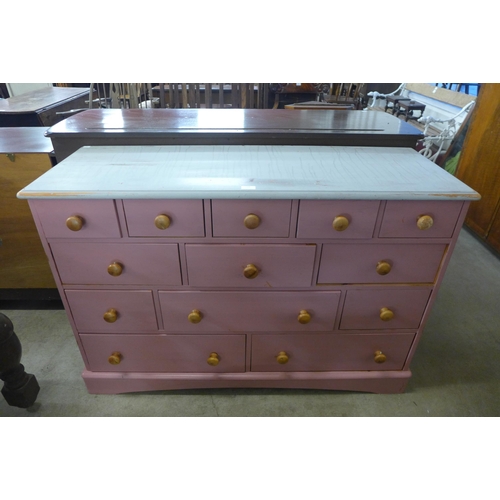 286 - A painted pine chest of drawers